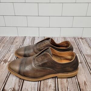 Frye Men's Leather Cap Toe Oxford Shoes Brown Size 10 Lace Up Dress Casual